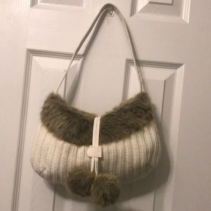 Faux Fur & Knit Purse